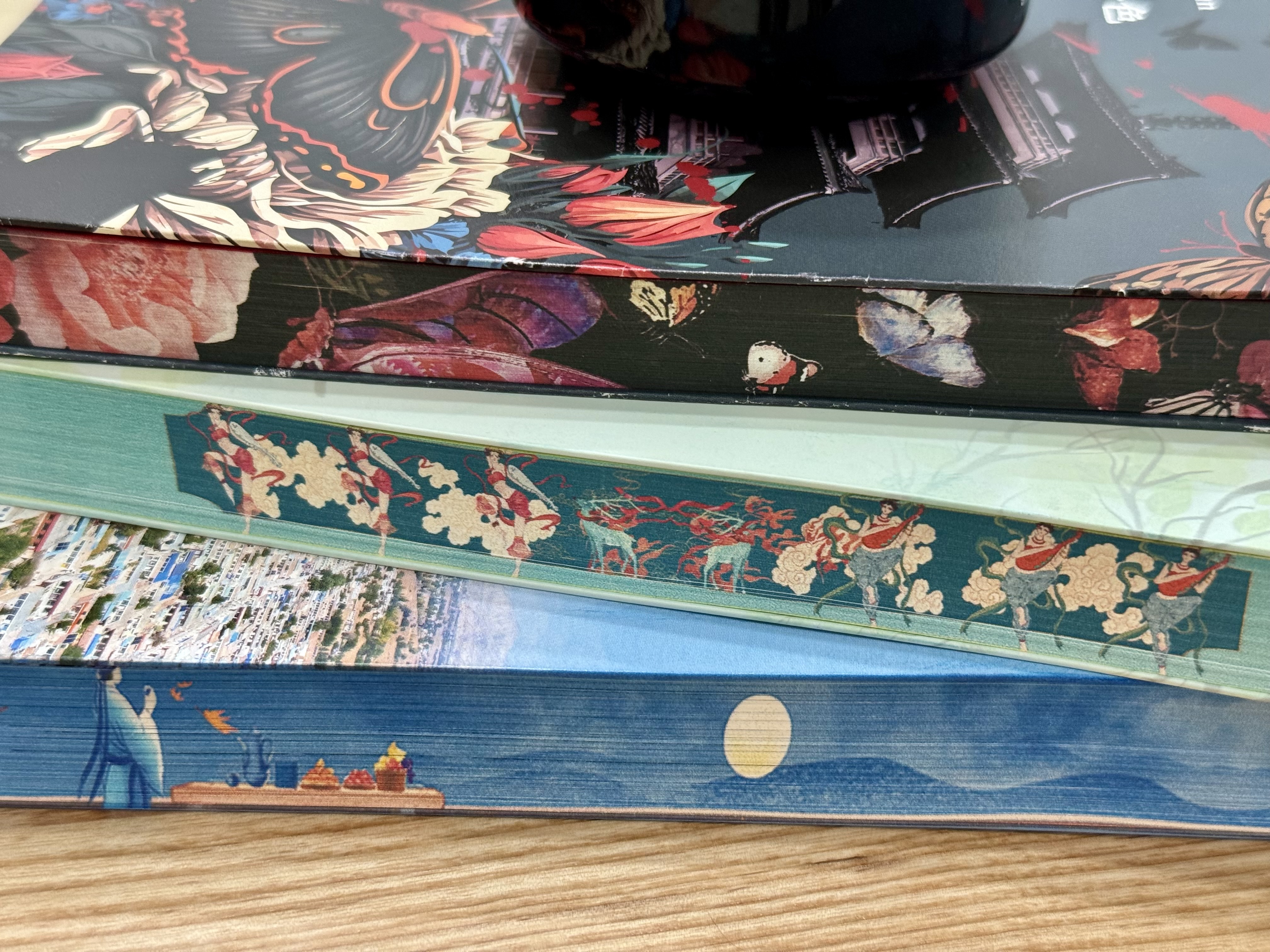 Book edge printing machine background